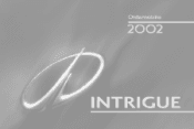 2002 Oldsmobile Intrigue Owner's Manual