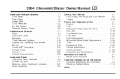 2004 Chevrolet Blazer Owner's Manual