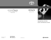 2011 Toyota Venza Navigation Manual