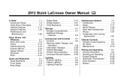 2012 Buick LaCrosse Owner's Manual