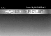2003 Chevrolet Suburban Owner's Manual