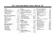 2011 Chevrolet Malibu Owner's Manual