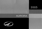 2003 Oldsmobile Aurora Owner's Manual