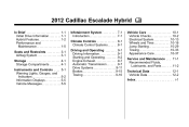 2012 Cadillac Escalade Owner Manual
