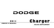 2011 Dodge Charger Owner Manual Supplement