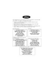 2003 Mercury Grand Marquis Warranty Guide 3rd Printing