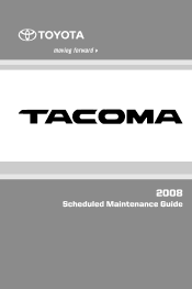 2008 Toyota Tacoma Warranty, Maitenance, Services Guide