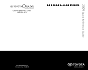 2009 Toyota Highlander Owners Manual