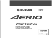 2007 Suzuki Aerio Owner's Manual