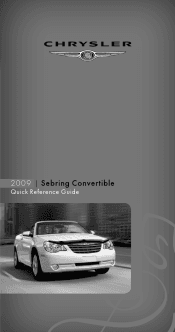 2009 Chrysler Sebring Quick Reference Guide Convertible