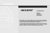 2009 Hyundai Accent Owner's Manual
