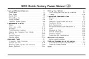 2005 Buick Century Owner's Manual