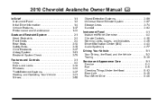 2010 Chevrolet Avalanche Owner's Manual