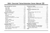 2004 Chevrolet Suburban Owner's Manual