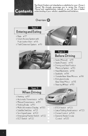2006 Lexus IS 350 User Guide 2