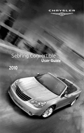 2010 Chrysler Sebring User Guide Convertible