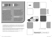 2010 Ford Transit Connect Cargo Quick Reference Guide 2nd Printing