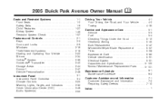 2005 Buick Park Avenue Owner's Manual