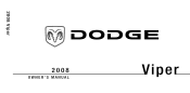 2008 Dodge Viper Owner Manual