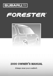 2000 Subaru Forester Owner's Manual
