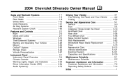 2004 Chevrolet Silverado 2500 Pickup Owner's Manual