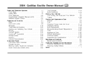 2004 Cadillac Seville Owner's Manual