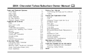 2004 Chevrolet Tahoe Owner's Manual