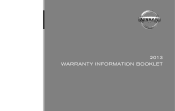 2013 Nissan Altima Warranty Information Booklet