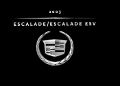 2003 Cadillac Escalade ESV Owner's Manual
