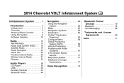 2014 Chevrolet Volt Infotainment Manual