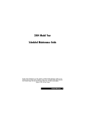 2004 Ford Freestar Scheduled Maintenance Guide 5th Printing