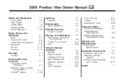 2009 Pontiac Vibe Owner's Manual
