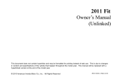 2011 Honda Fit Owner's Manual