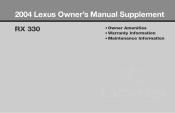 2004 Lexus RX 330 User Guide
