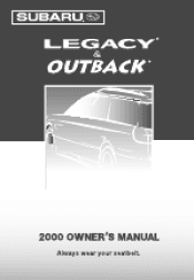2000 Subaru Legacy Owner's Manual
