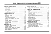 2008 Saturn Aura Owner's Manual
