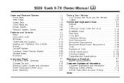 2009 Saab 9-7X Owner's Manual