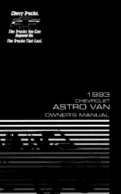 1993 Chevrolet Astro Owner's Manual