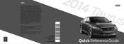 2014 Ford Taurus Quick Reference Guide Printing 1