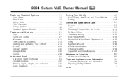 2004 Saturn VUE Owner's Manual