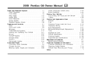 2009 Pontiac G6 Owner's Manual
