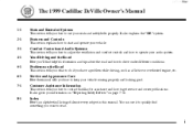 1999 Cadillac DeVille Owner's Manual