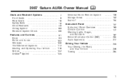 2009 Saturn Aura Owner's Manual