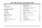 2010 GMC Canyon Crew Cab Owner's Manual