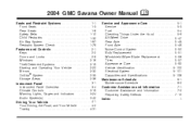 2004 GMC Savana Van Owner's Manual