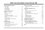 2008 Chevrolet Malibu Owner's Manual