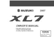 2009 Suzuki XL7 Owner's Manual
