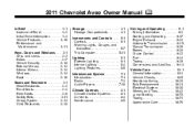 2011 Chevrolet Aveo Owner's Manual