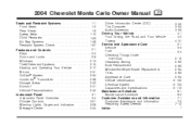 2004 Chevrolet Monte Carlo Owner's Manual