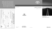 2010 Toyota Land Cruiser Warranty, Maitenance, Services Guide